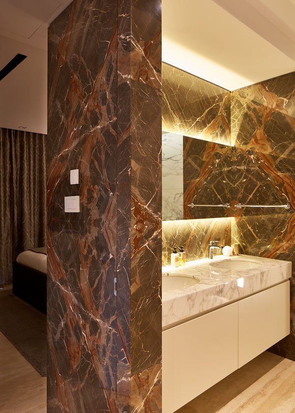 Ombra di Caravaggio wall cladding luxury bathroom marble work malta