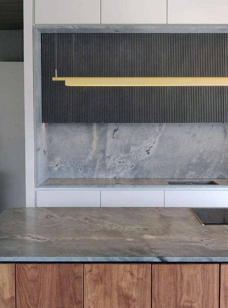 Quartzite Atlantic Grey kitchen backsplash countertop resistant natural stone Malta