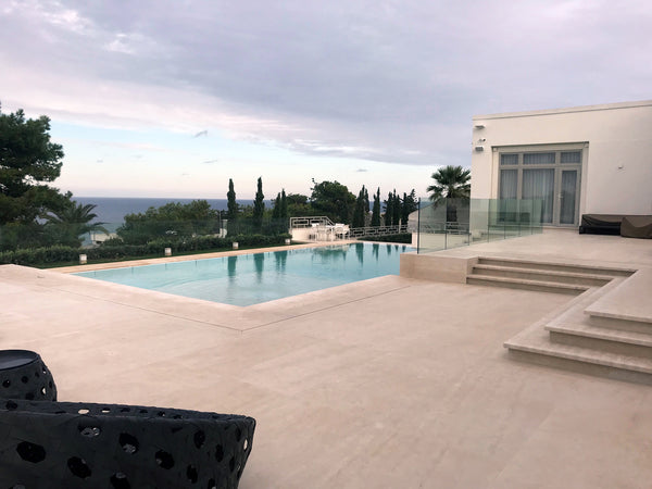 beige limestone pool copping work outdoors malta home natural stone