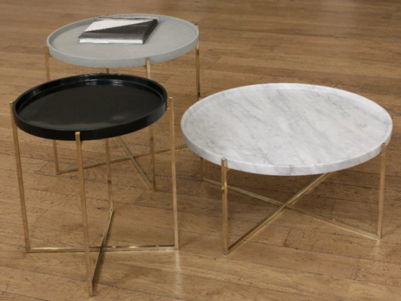 coffee tables different materials solid brass