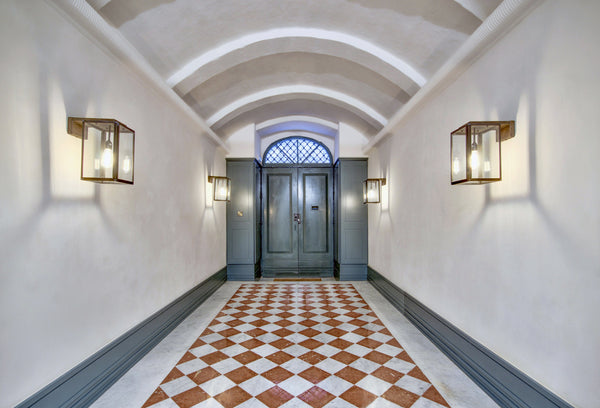 Rosso Alicante Marble Tiles Floor Bianco Carrara Entrance Malta