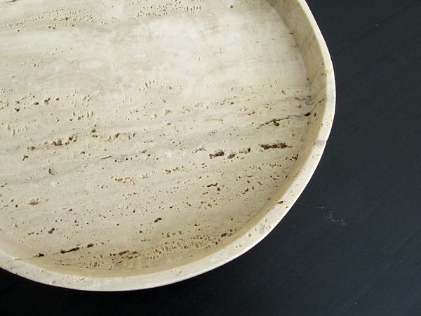 travertine decorative object centrepiece object Caldera natural stone workshop Malta