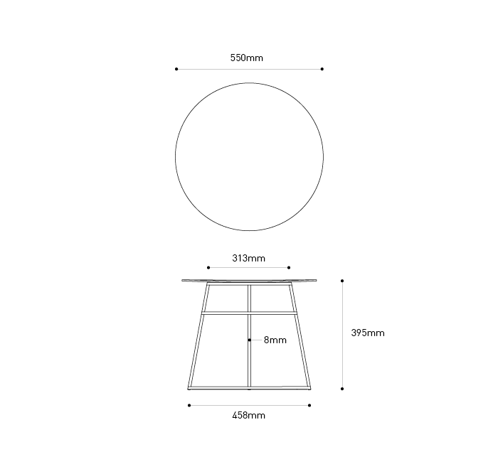 measurements cubano table elegant brown