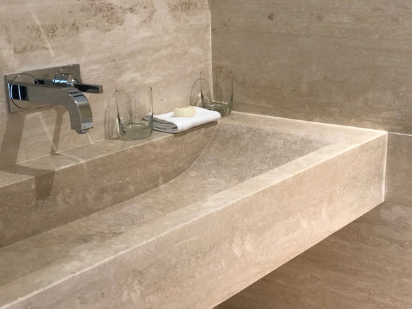 travertine tiles malta travertino romano vanity top natural stone bathroom