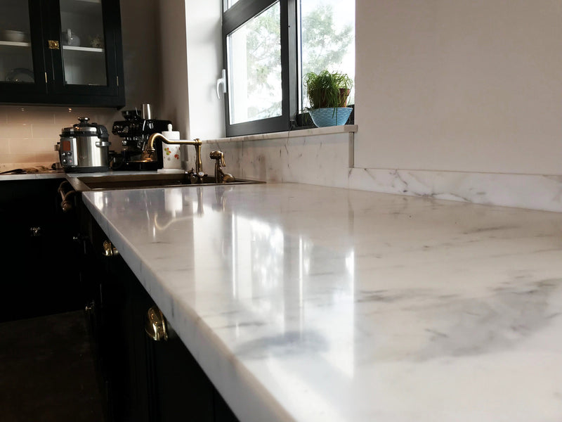 statuario super kitchen countertop polished