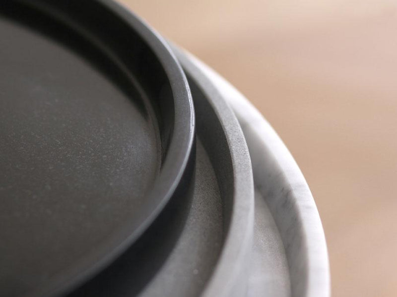 three different materials close up