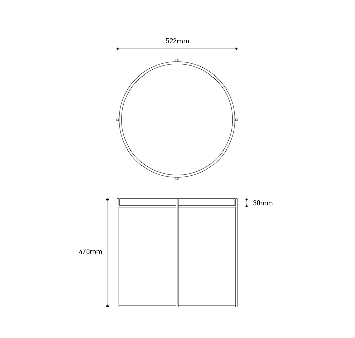 size and measures coffee table 