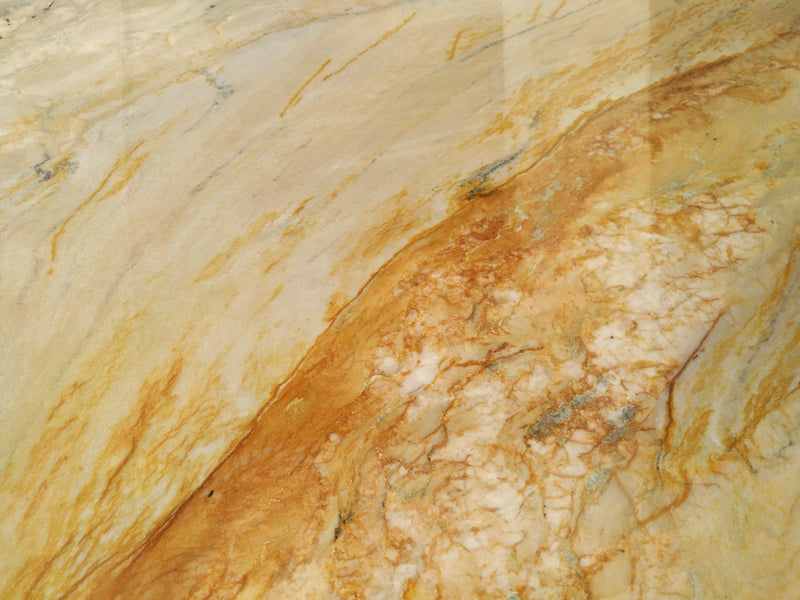 Macaubas Fantasy Yellow Quartzite close up slab natural stone