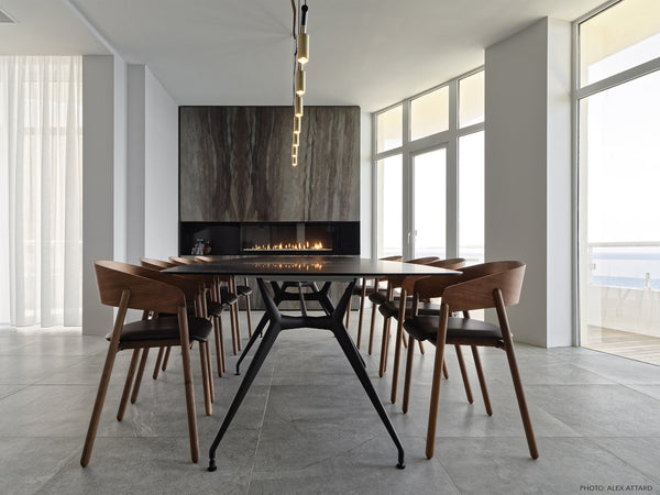 elegant brown quartzite wall living room interior natural stone Malta